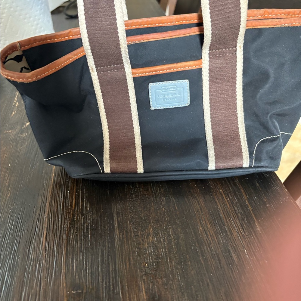 Women’s Navy and Brown coach Tote Bag
